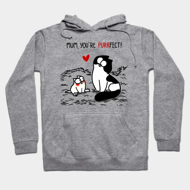 Mum You Are Purrfect Simons Cat, For Men Simons Cat You Purrfect Mommy Hoodie by devanpm